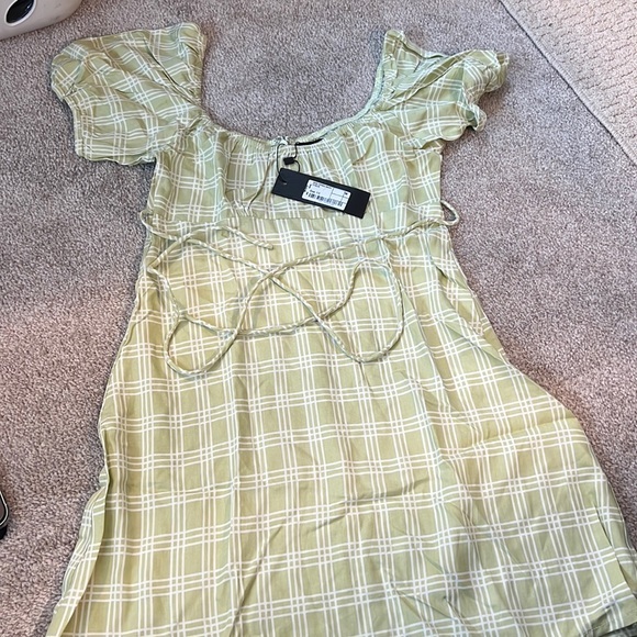 Motel dress size XS new Sassi Sage check - Picture 1 of 3